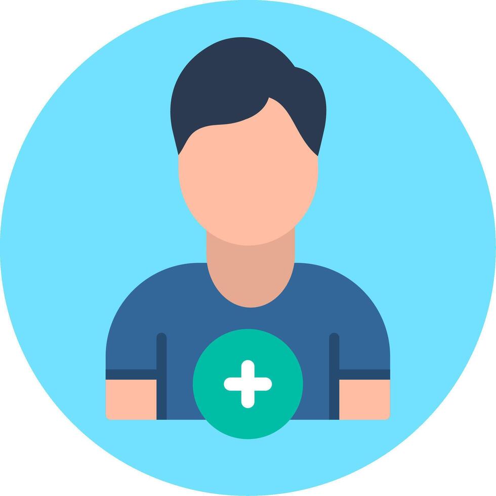 A man with a plus sign on his chest vector