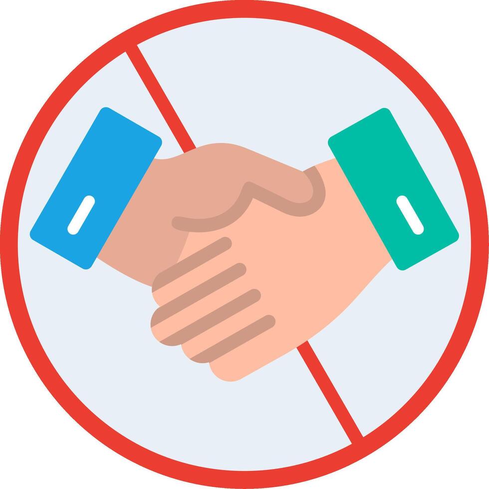 No handshake icon illustration vector