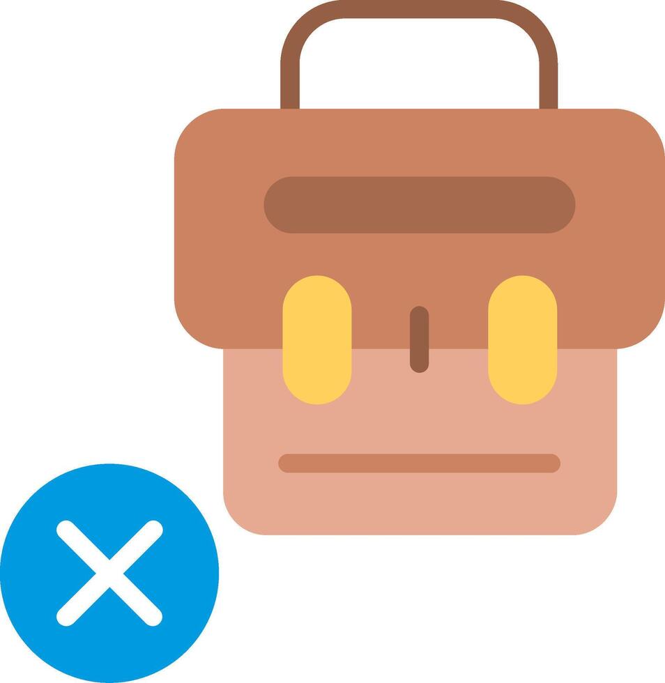 A briefcase with a cross through it vector