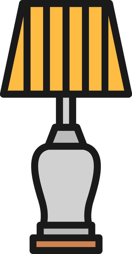 A lamp with a yellow stripe on it vector