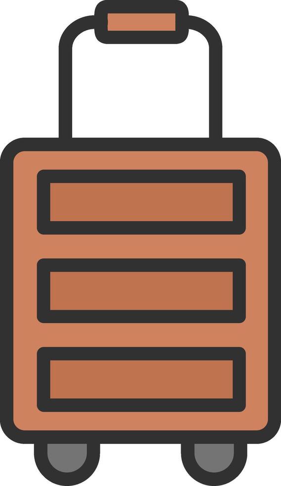 A suitcase icon on a white background vector