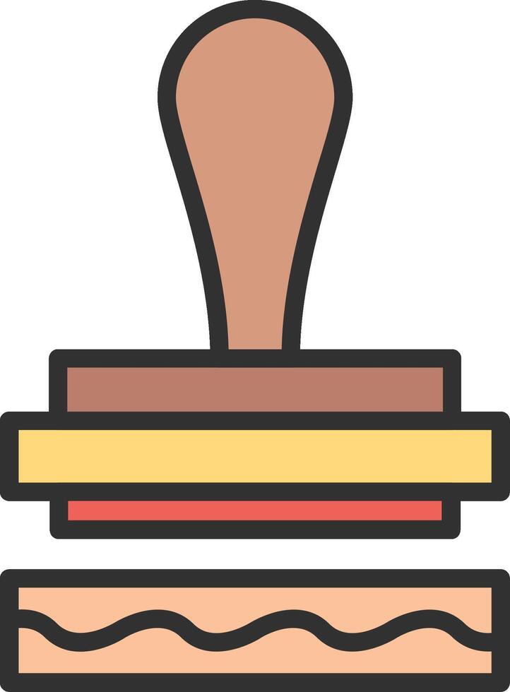 A stamp with a sandwich on top of it vector
