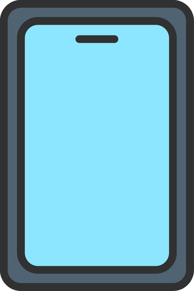 A blue tablet with a blank screen vector