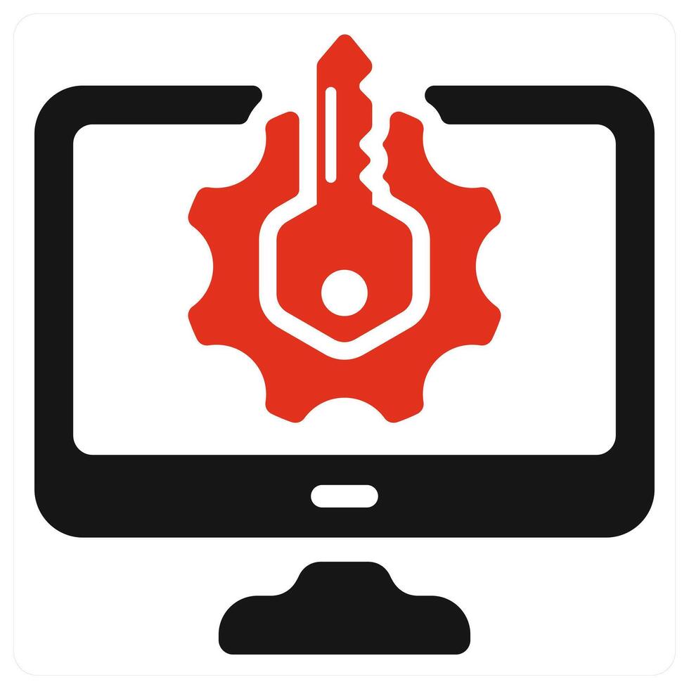 Keyword Generator icon concept in red color vector