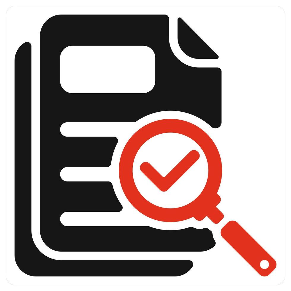 Proofreading icon concept in red color vector