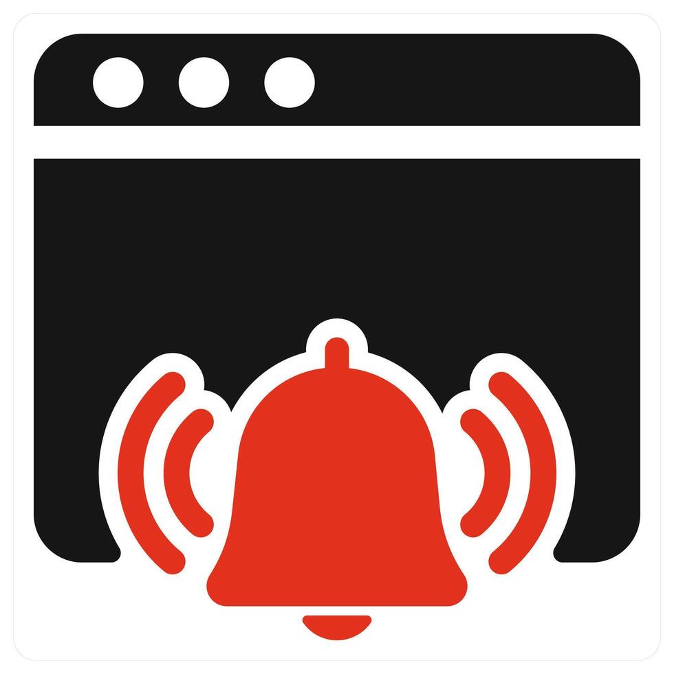Seo Notification icon concept in red color vector