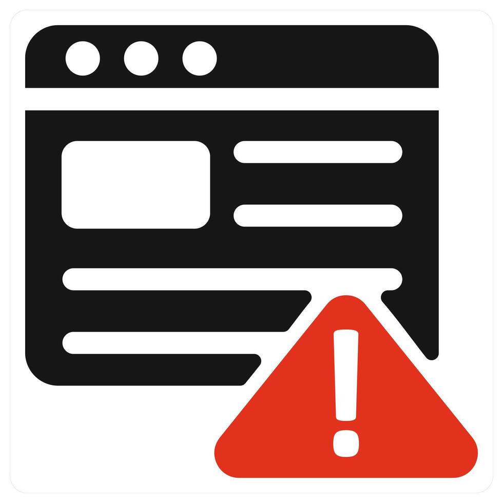 Seo Warning icon concept in red color vector