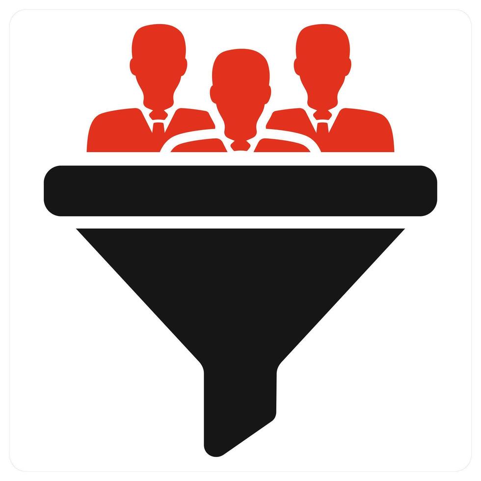 Conversion Rate icon concept in red color vector