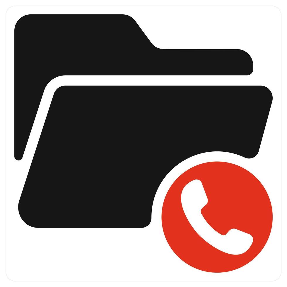 Directory Folder icon concept in red color vector