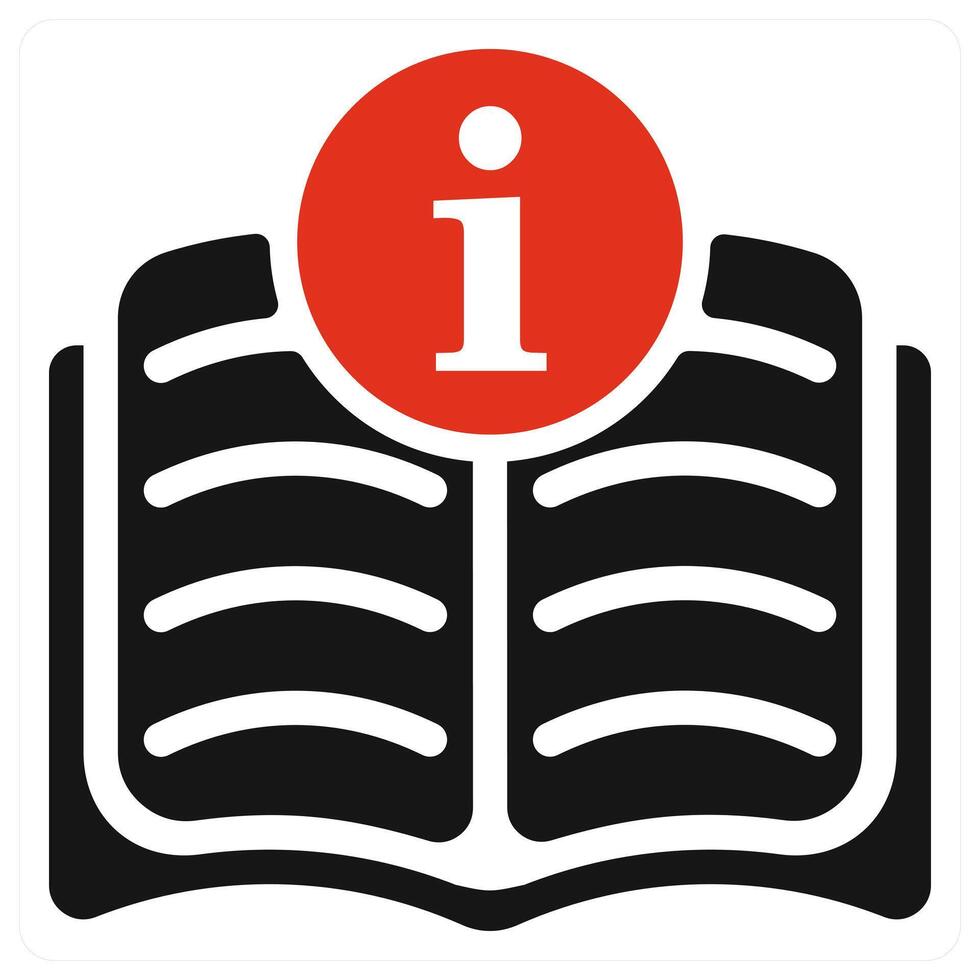 Manual icon concept in red color vector