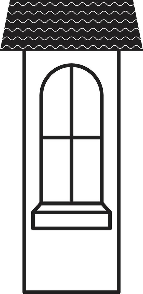 Thin Building Window vector