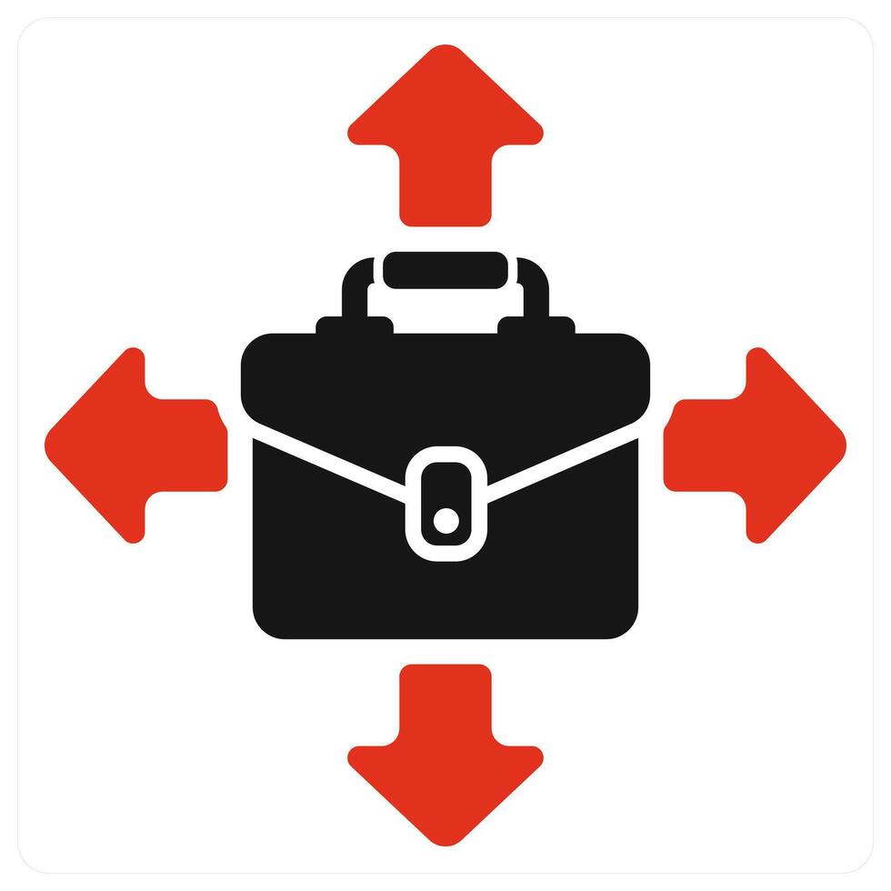 Business Opportunity icon concept in red color vector