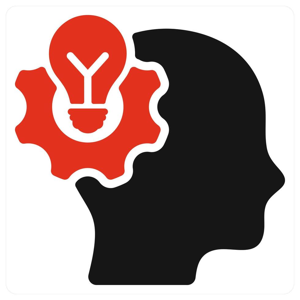 Idea Making icon concept in red color vector