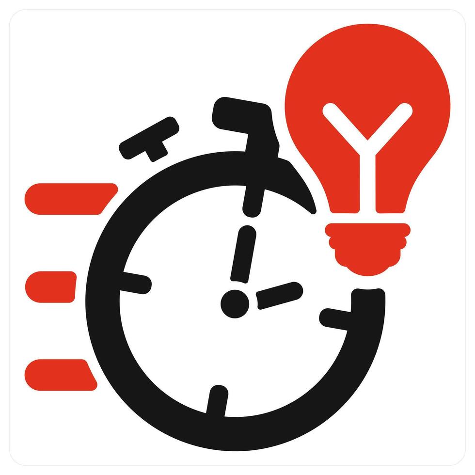Quick Solution icon concept in red color vector