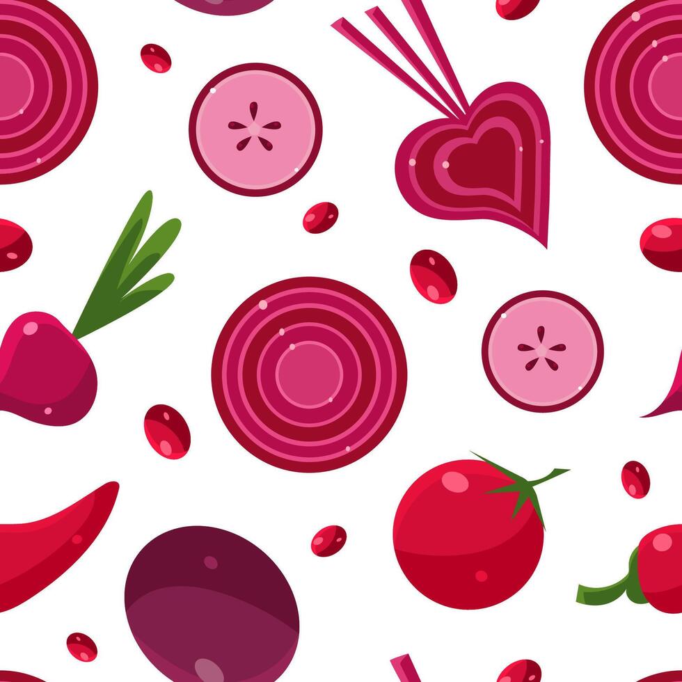 Healthy Food Seamless Pattern Can Be Used Fabric Wrapping Paper, Website Wallpapers, Background Illustration vector