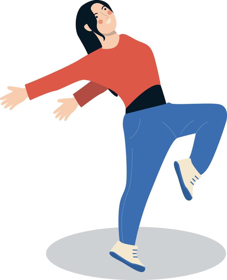Breakdance Activity People Character with Flat Design vector