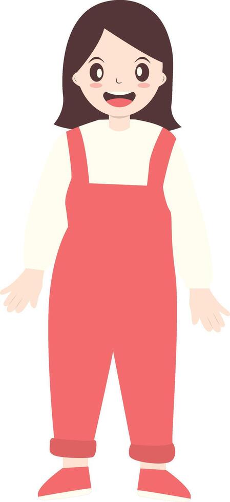 Cute Kids Cartoon Character on White Background vector