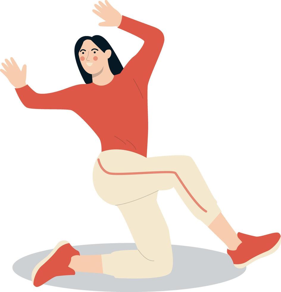 Breakdance Activity People Character Isolated on White Background vector