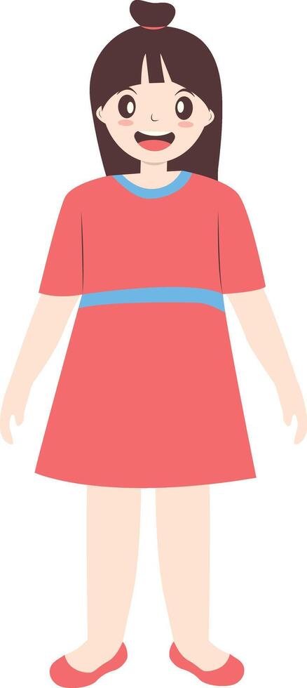 Cute Kids Cartoon Character with Cartoon Design vector