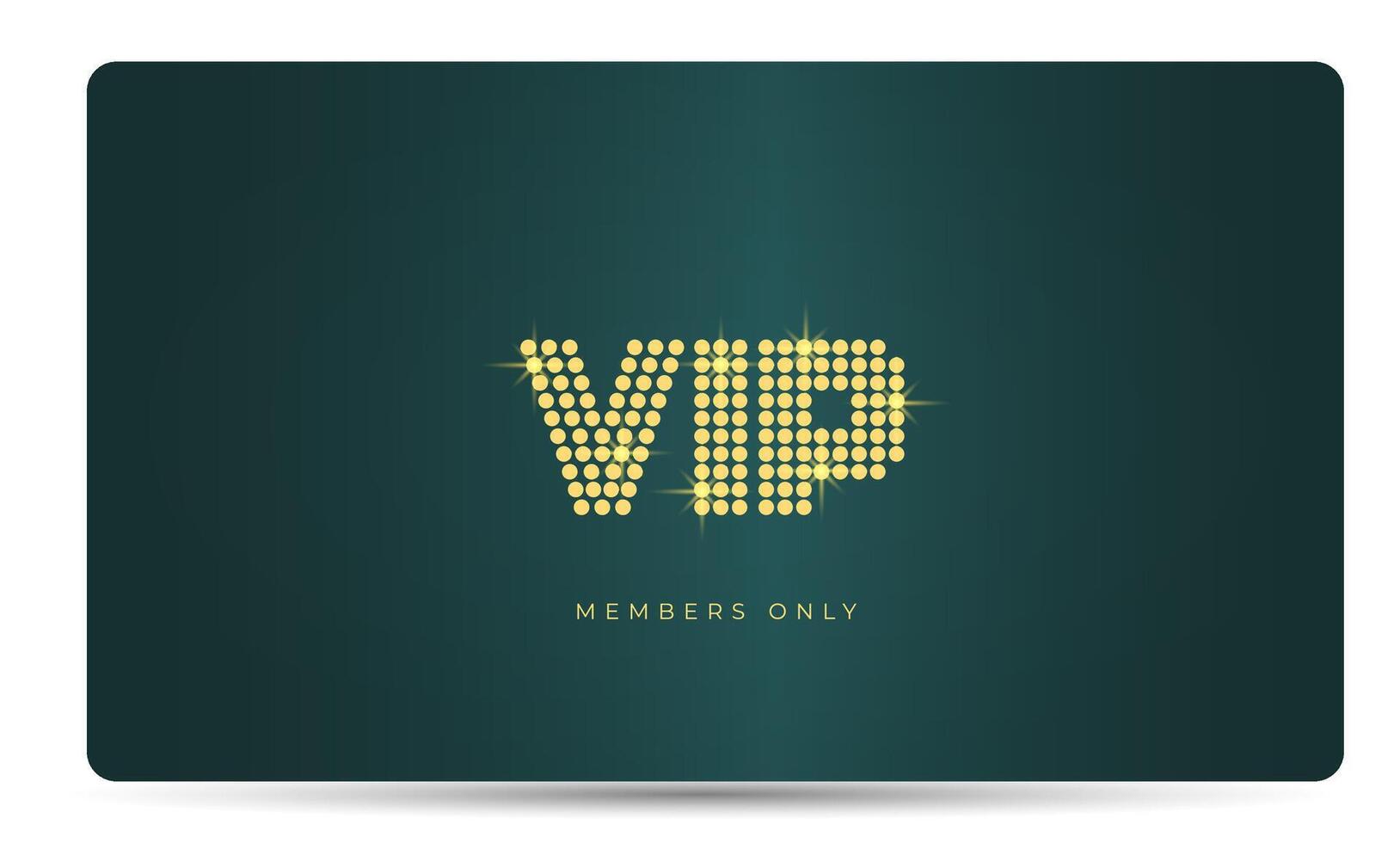 Premium VIP card template emerald green, transformative teal colors. Exclusive design for members only. illustration for concert, spa, lounge, exclusive access vector