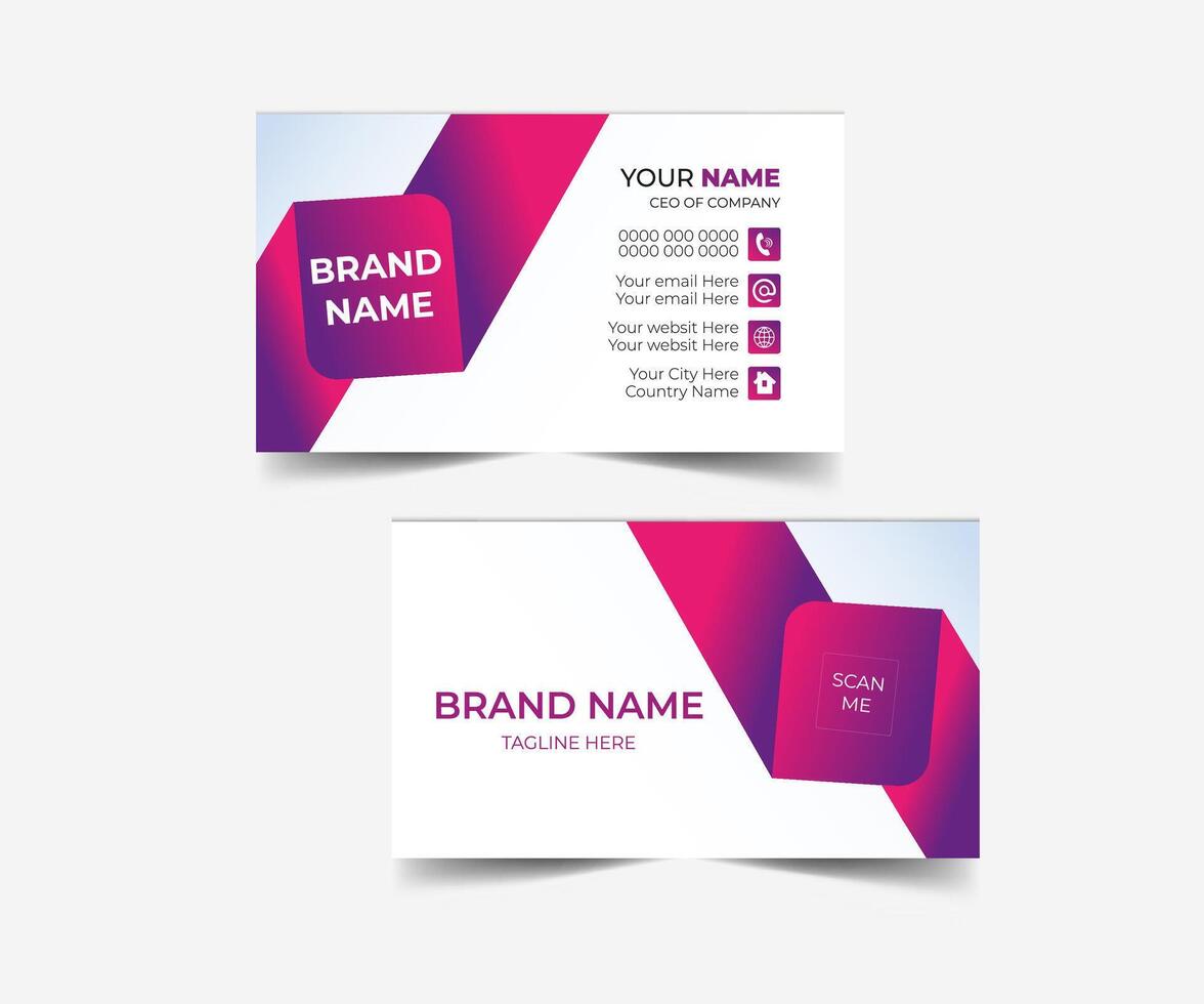 Modern business card ceo of company vector