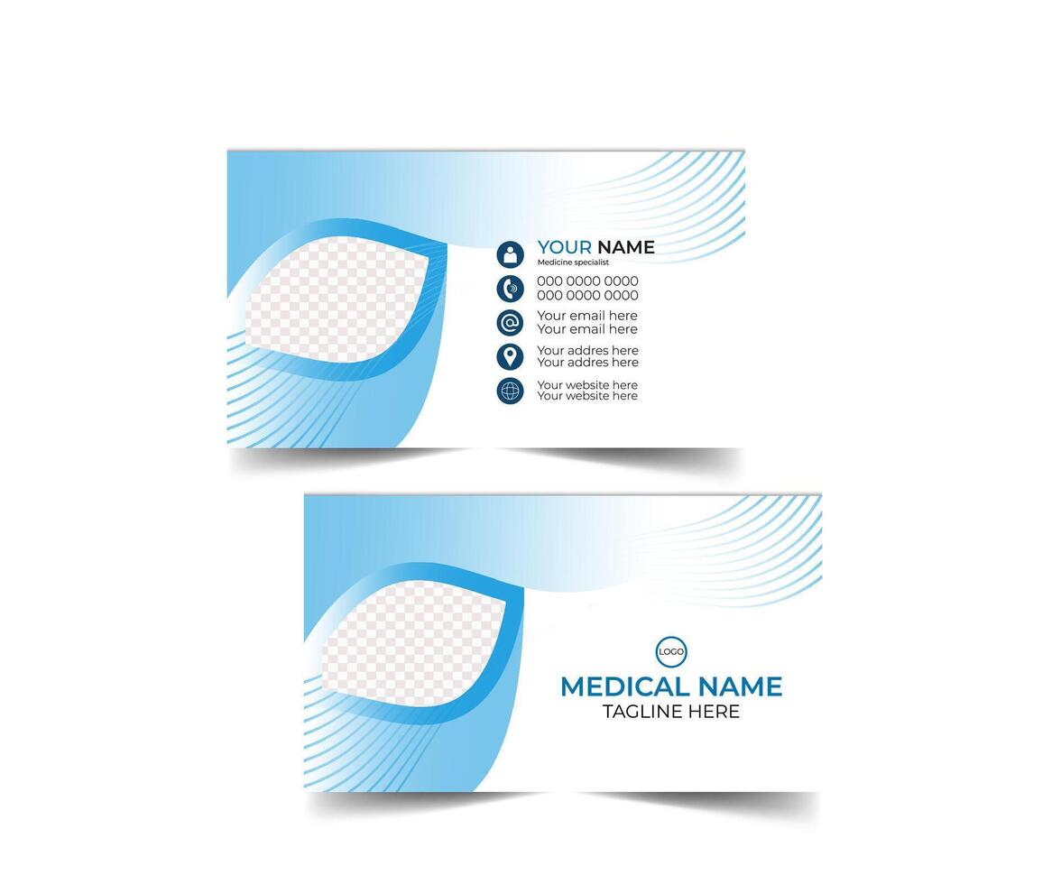 Doctor simple business card design vector