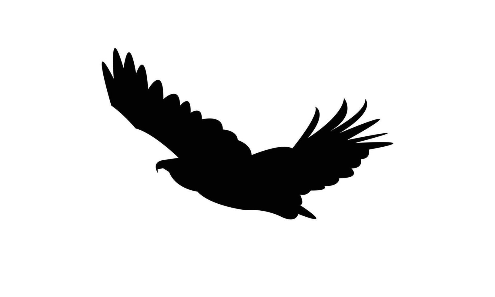 Flying African fish eagle black Silhouette Design And Illustration. vector