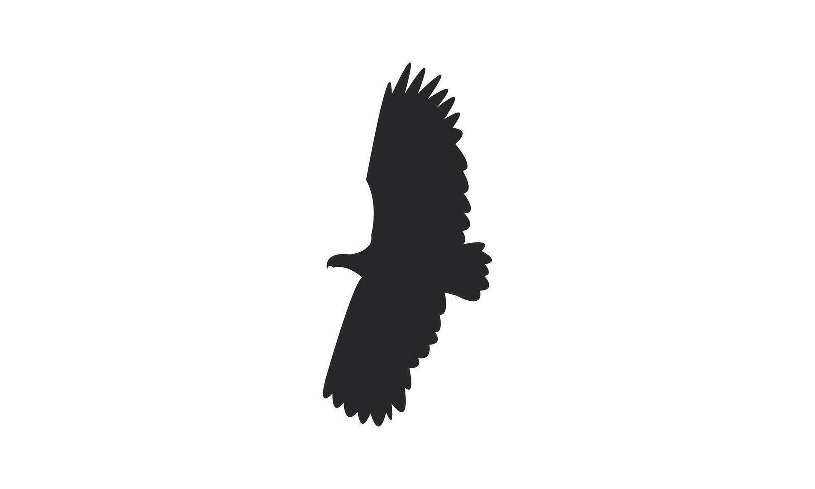 Flying African fish eagle bird Silhouette Design vector