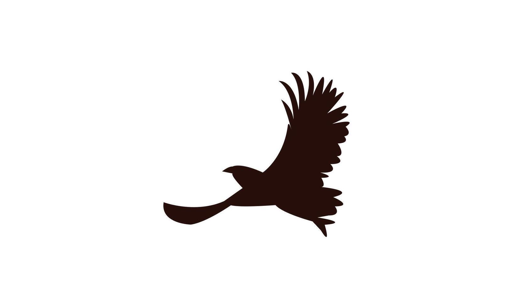 Flying African fish eagle bird black Silhouette Design vector