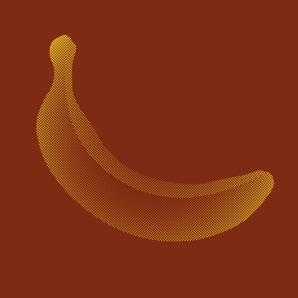 banana in pixel art style, retro style vector