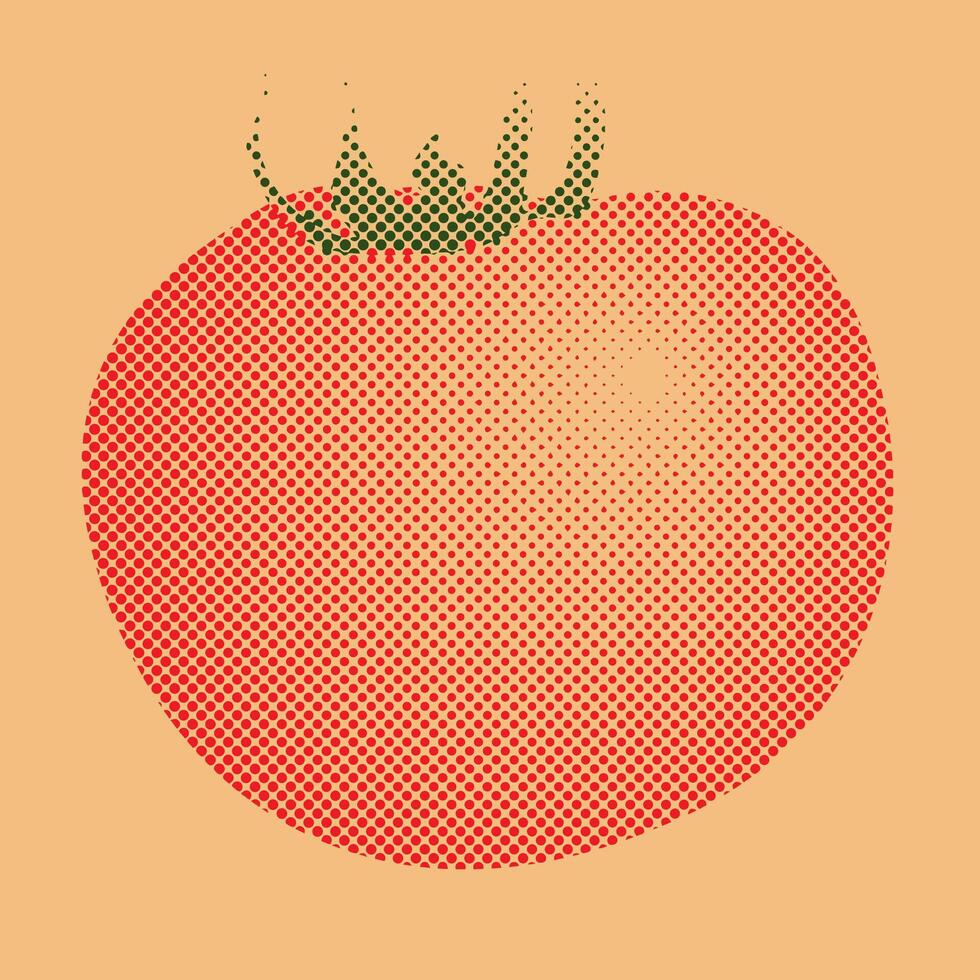 tomato in pixel art style, retro style vector