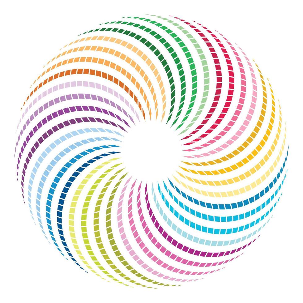 The vibrant spiral of colorful patterns vector