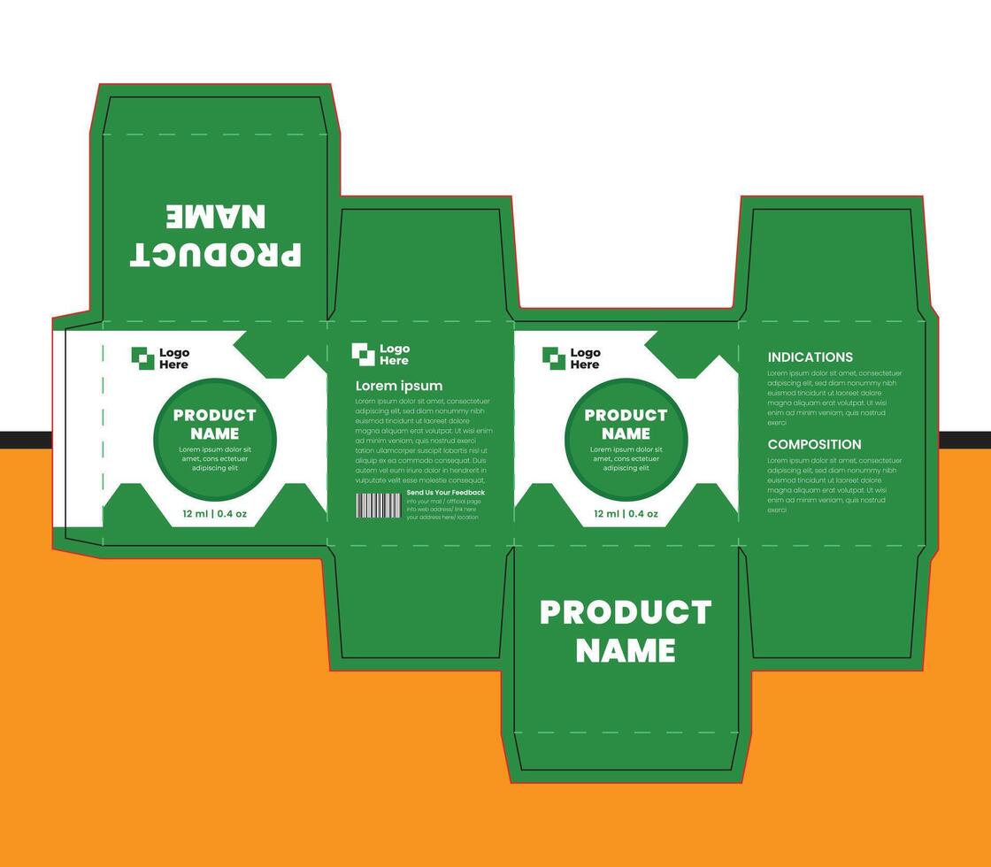 A modern and minimalist packaging box template design for your brand vector