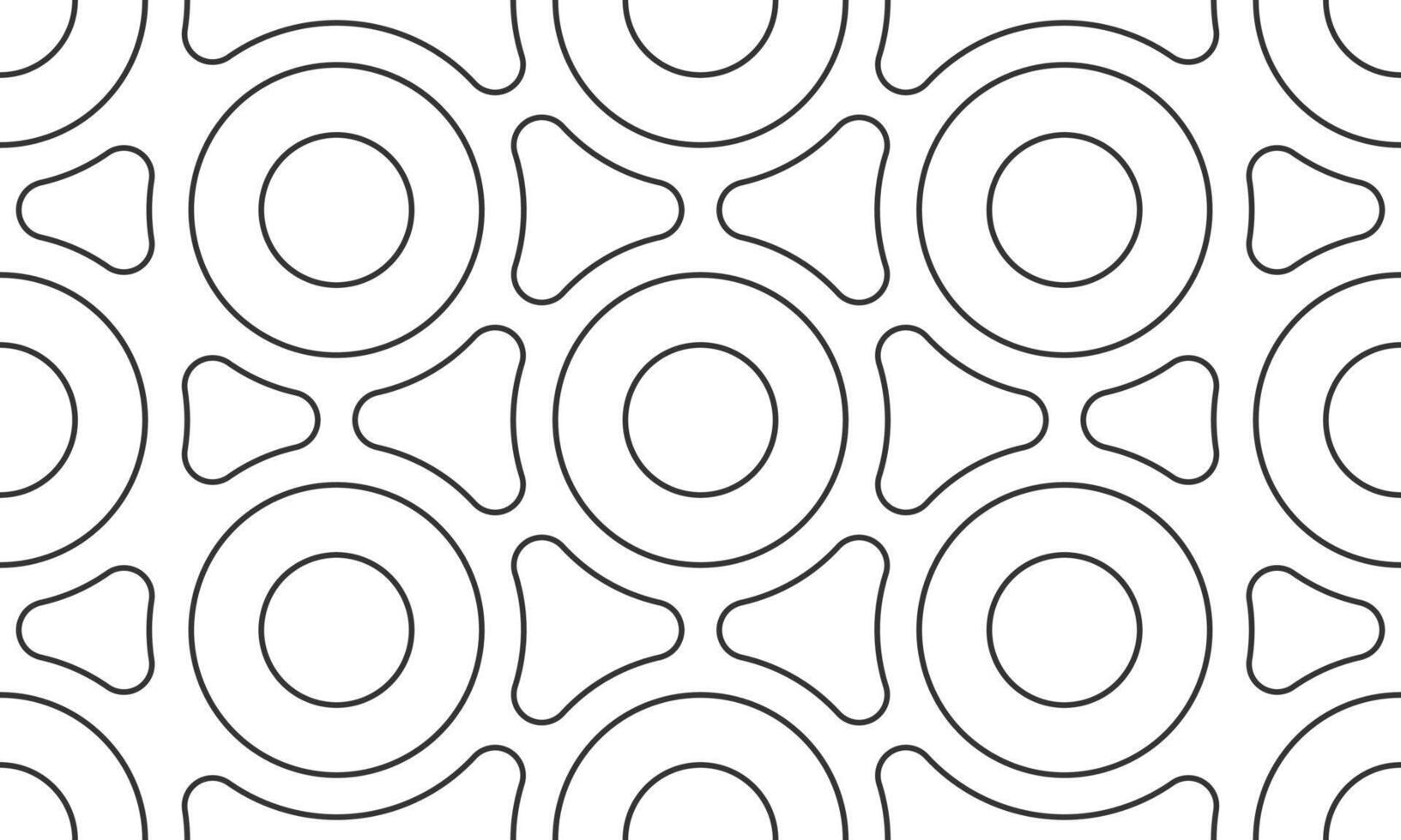 Abstract Geometric Background with Black Lines Forming Circles and Intersecting Shapes, Modern and Artistic Design Projects and Applications. vector
