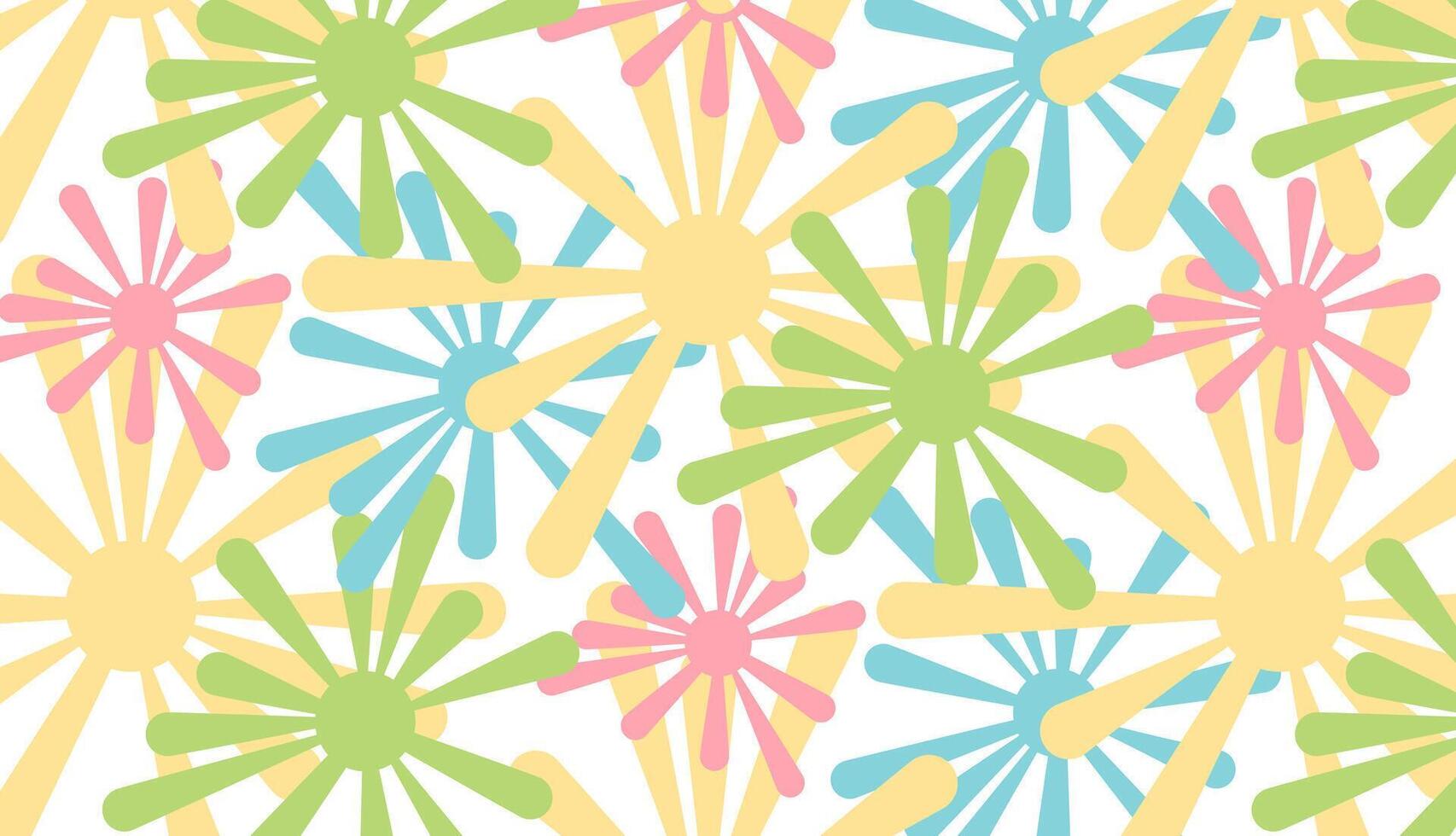 pastel color flower pattern abstract floral design vector