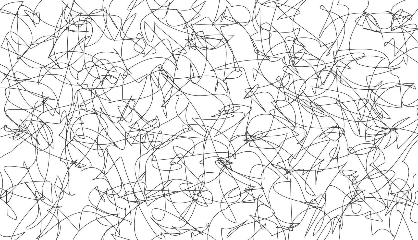abstract black pencil scribbles pattern illustration on white background vector