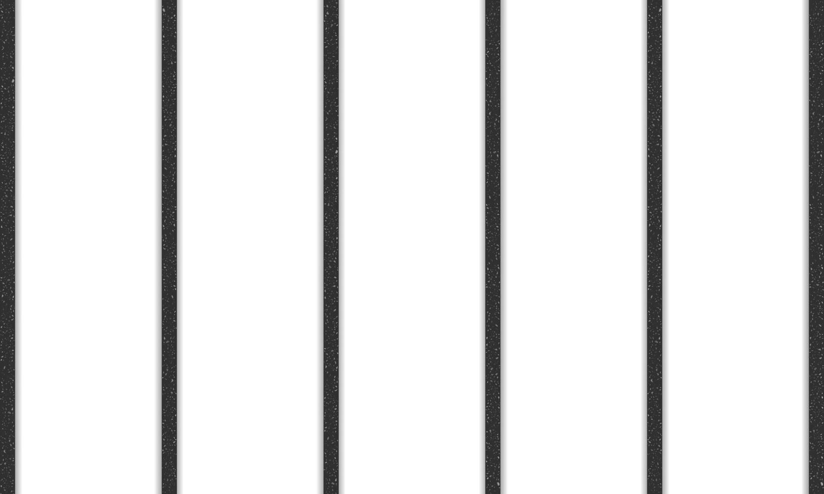 Prison Bars Pattern, Dark Vertical Lines on White Background, Symbol of Confinement and Security, Illustration. vector