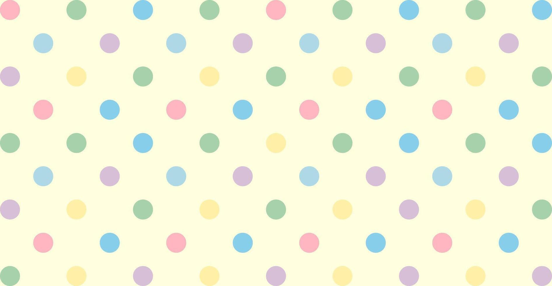 Pastel Polka Dot Pattern with Soft Colored Circles on a Light Background, Playful and Cheerful Designs. vector