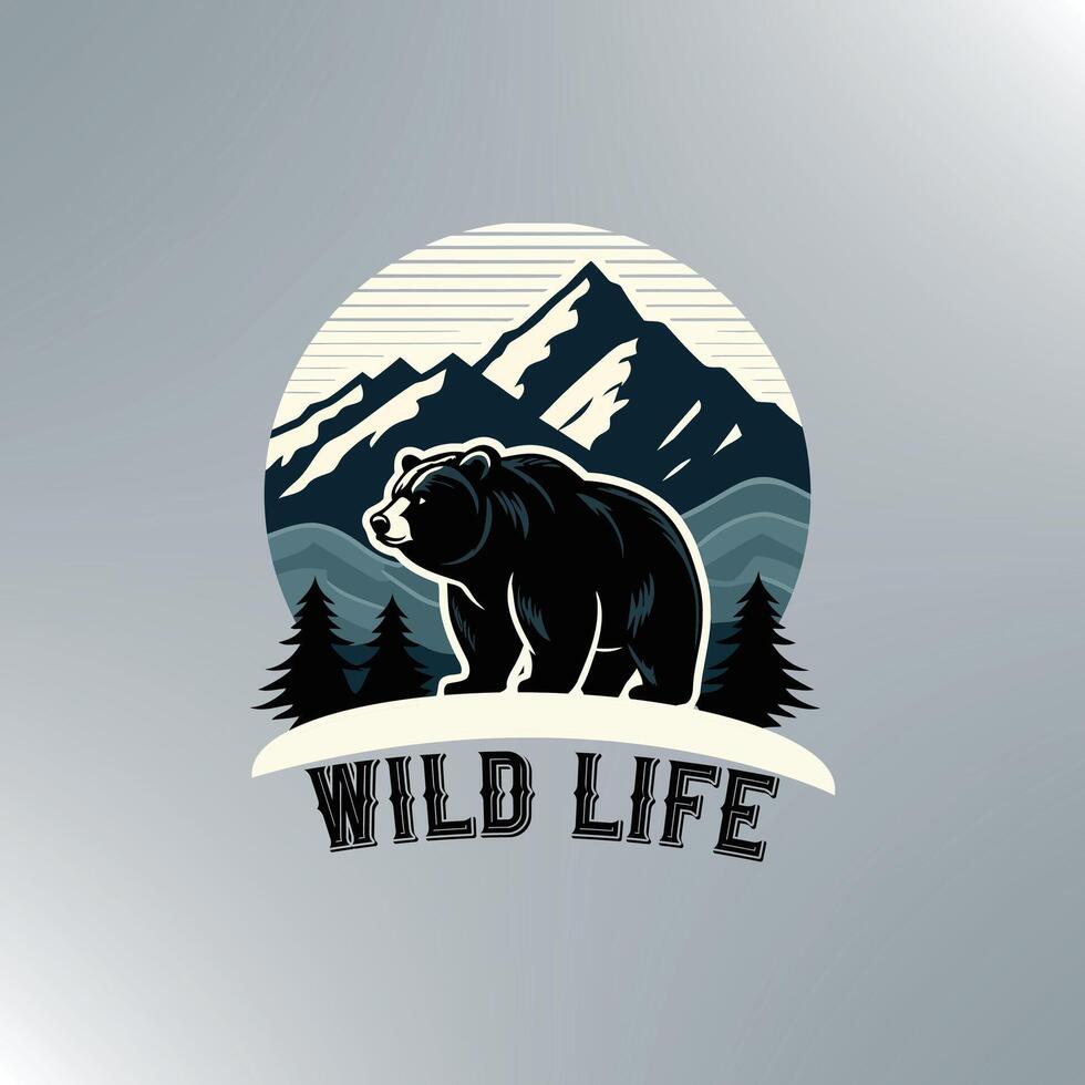 Adventure logo design with bean and mountain vector
