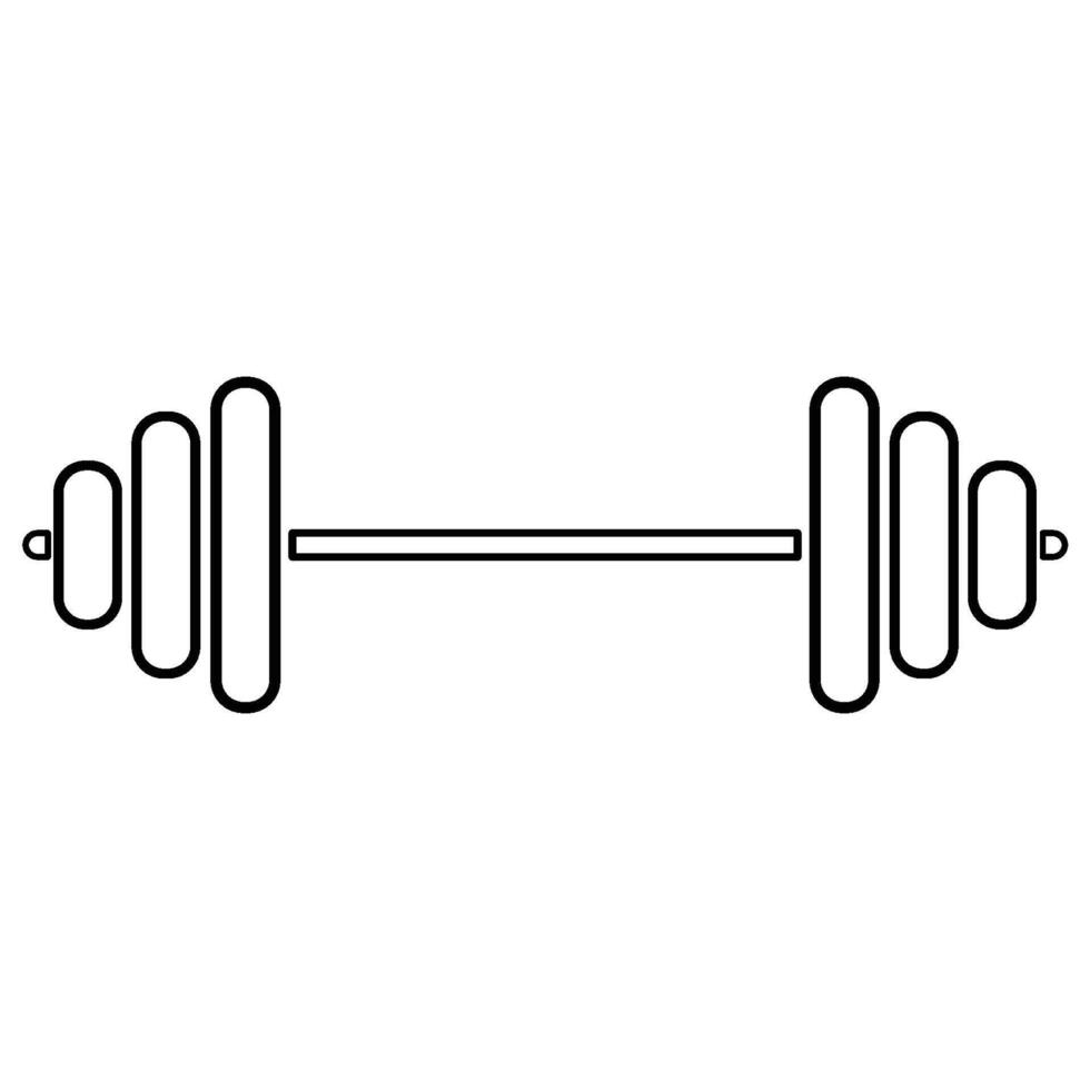 Gym Equipment Dumbbell icon vector