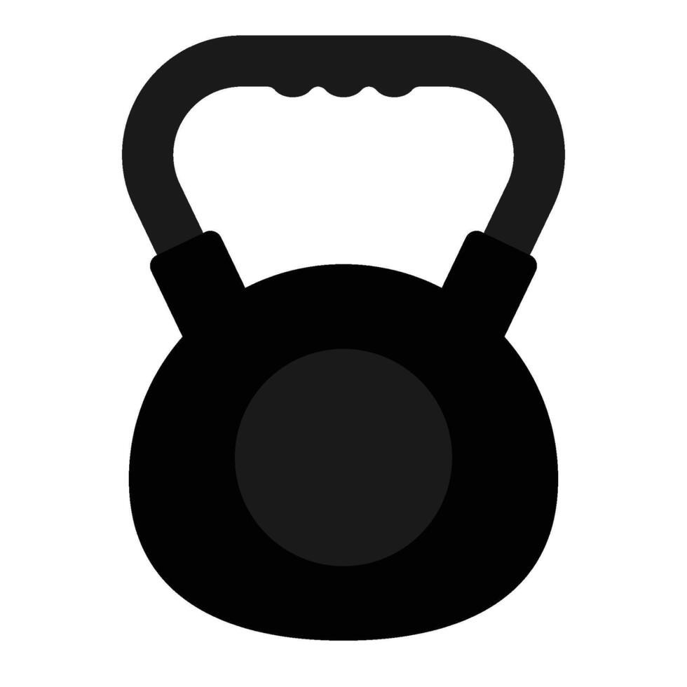 Gym kettlebell icon vector