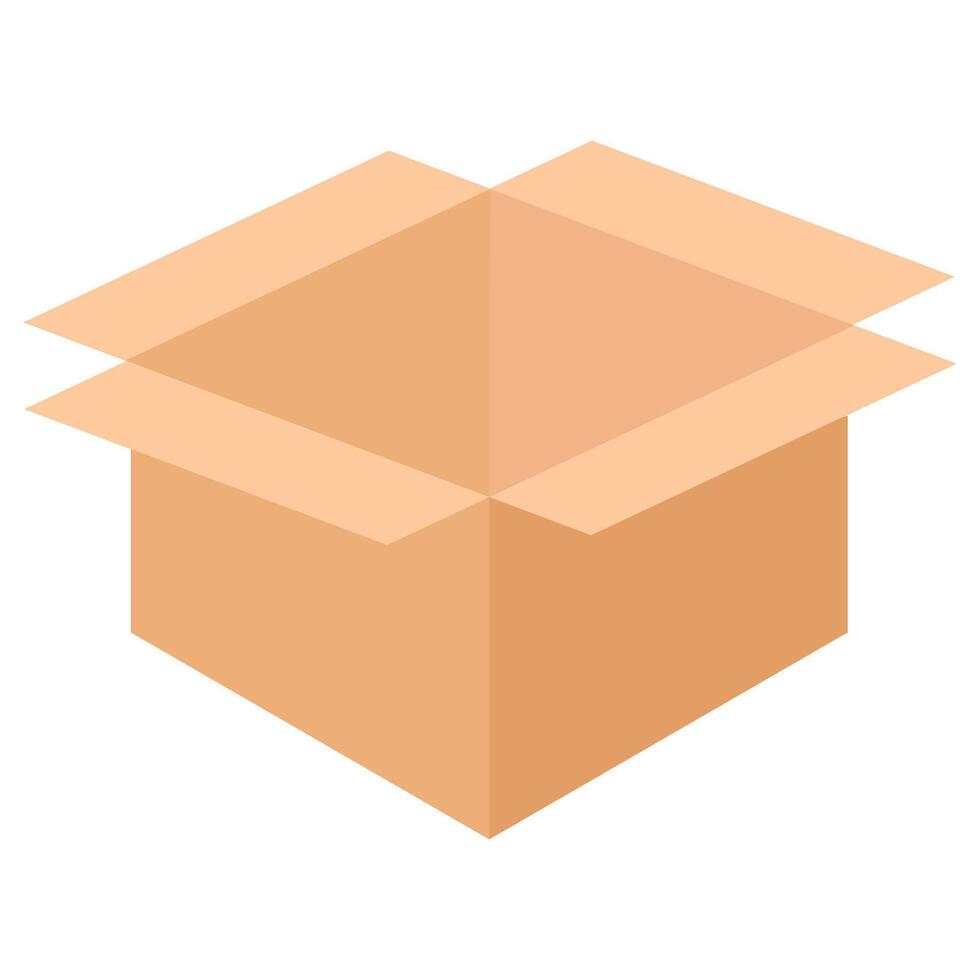 Open Box Package Icon vector