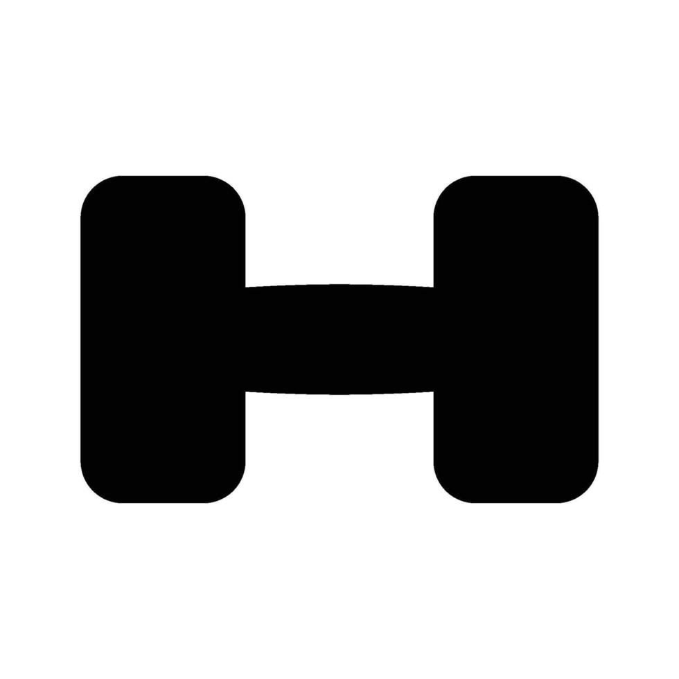 Gym dumbbell icon vector