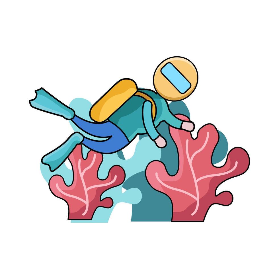illustration of Scientific Diving vector
