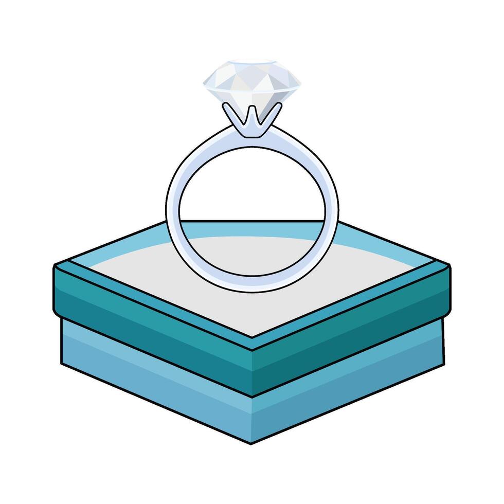 Engagement Ring Gift vector