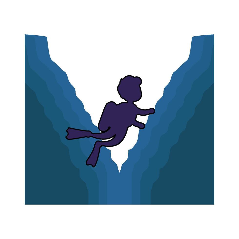 Deep Diving illustration vector