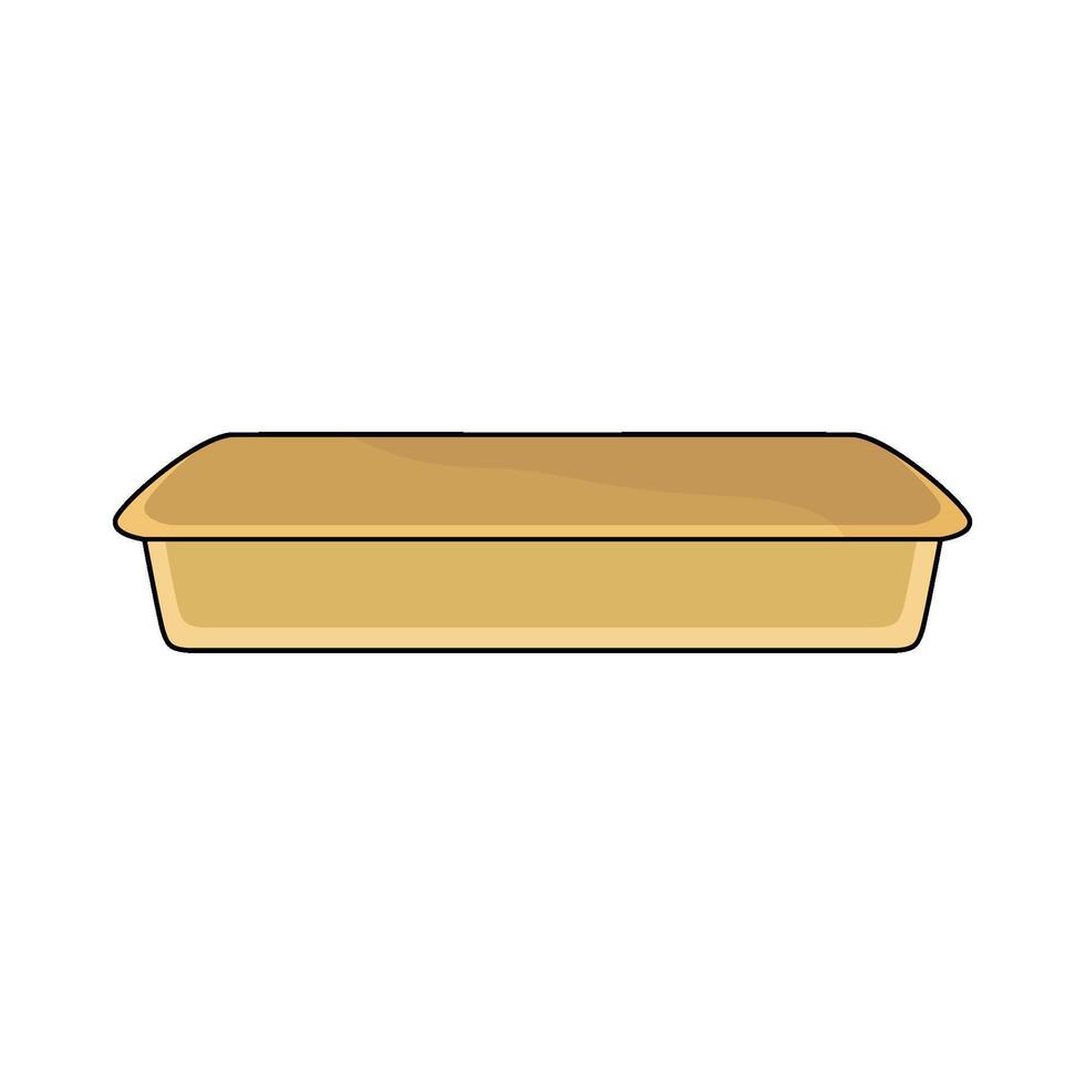 illustration of simple yellow gift box vector