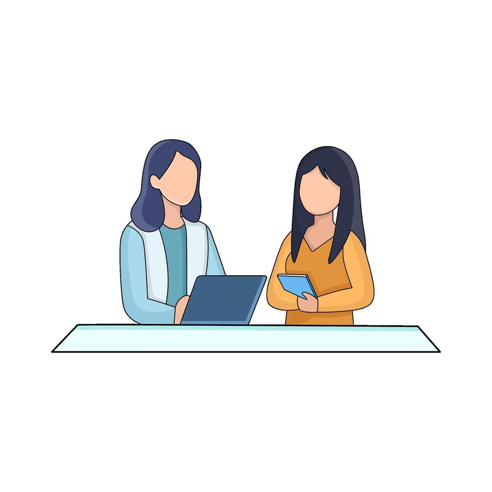 illustration of Meeting vector