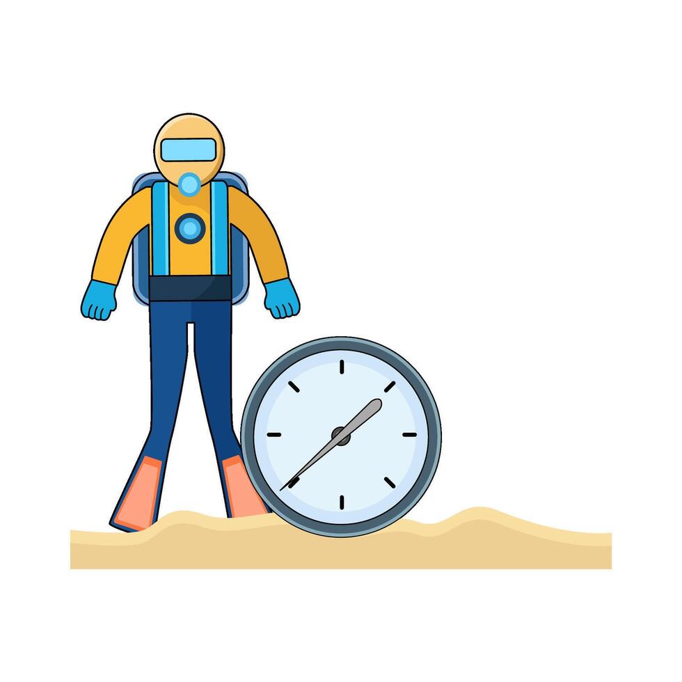 illustration of Diving diver vector