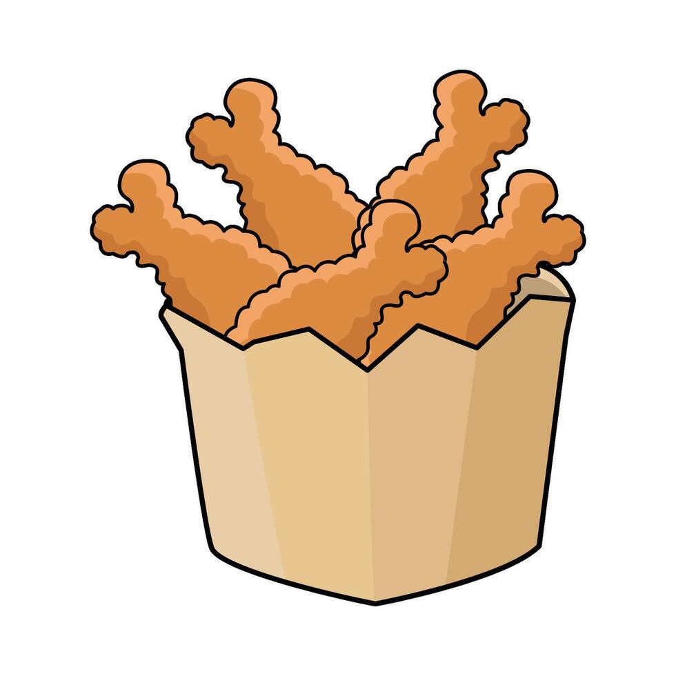 Fried Chicken Bucket vector